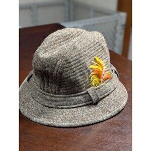 Vintage The Traveler Crushable Country Gentlemen Wool Hat Feather Sz 7 #grandpa